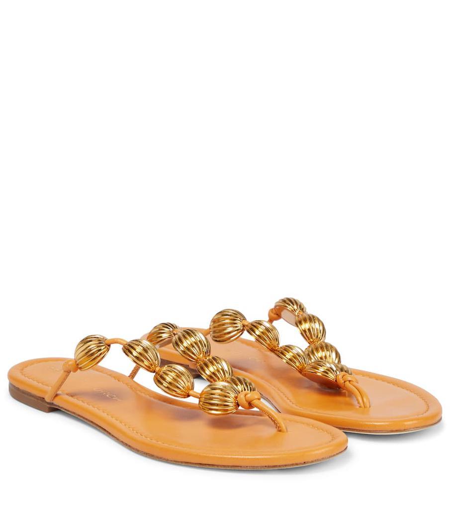 商品Tory Burch|Capri皮革夹趾凉鞋,价格¥1884,第1张图片