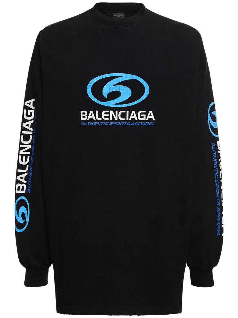 商品Balenciaga|Surfer Cracked Vintage Cotton T-shirt,价格¥5353,第1张图片