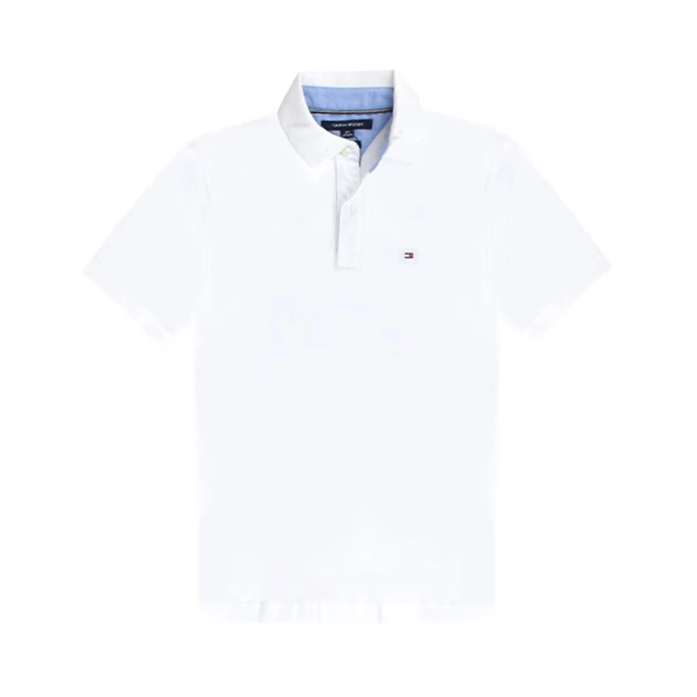 商品[国内直发] Tommy Hilfiger|TOMMY HILFIGER 白色男士POLO衫 7803120-100,价格¥400,第1张图片