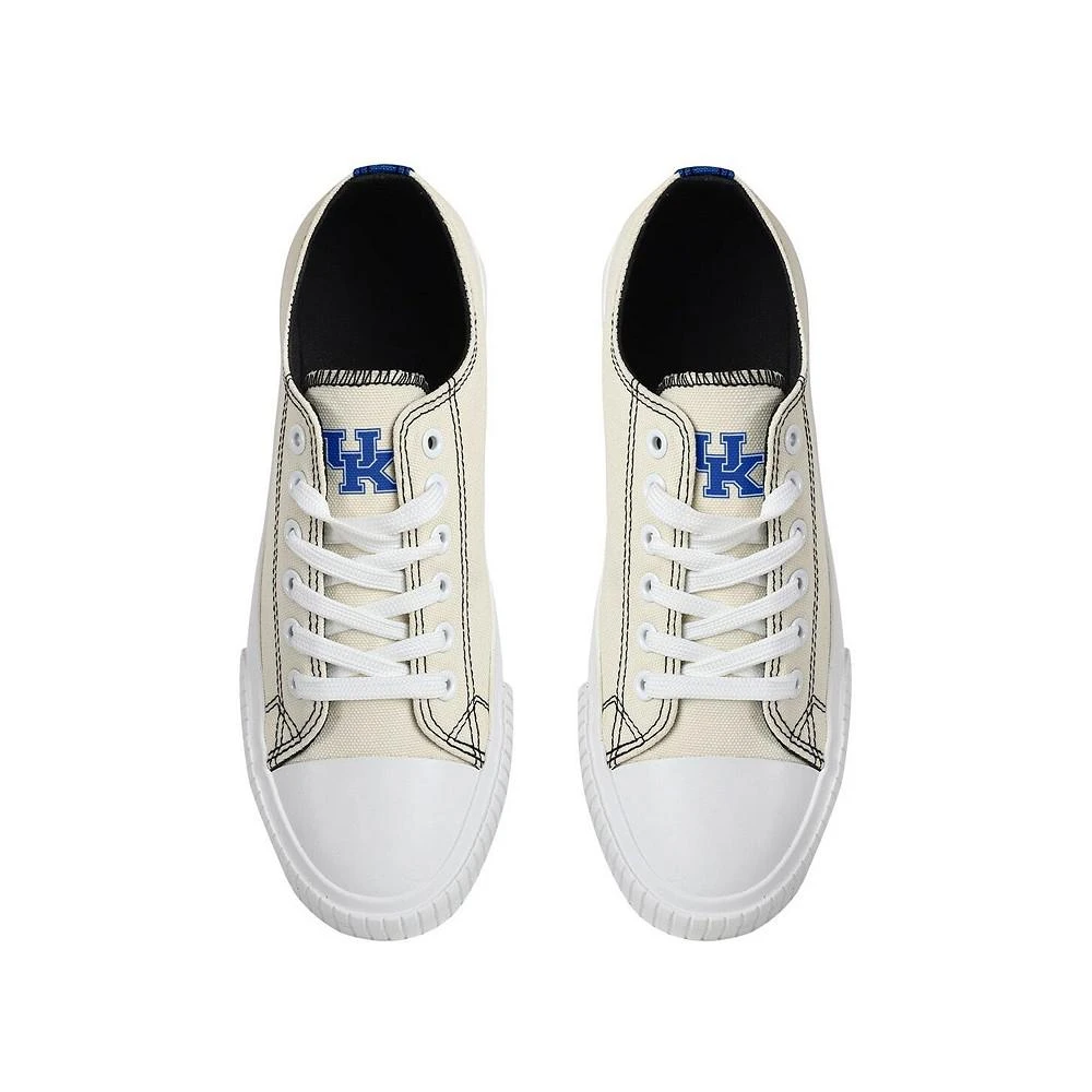 商品FOCO|Women's Cream Kentucky Wildcats Low Top Canvas Shoes,价格¥447,第2张图片详细描述