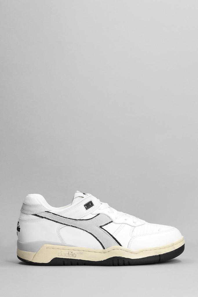 Diadora Boris B.560 Italia Sneakers In White Leather商品第1张图片规格展示