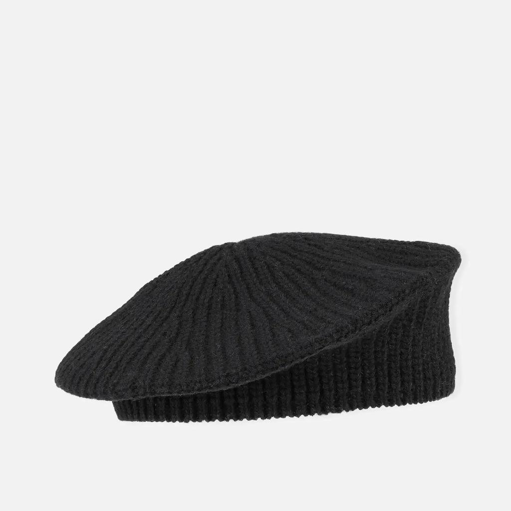 商品Ganni|Ganni Women's Rib Knit Beret - Black,价格¥449,第1张图片