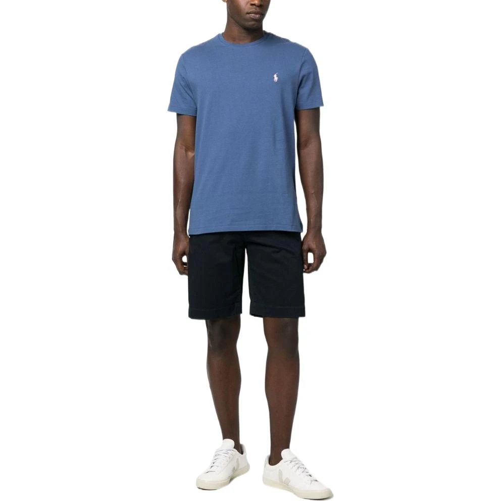 商品[国内直发] Ralph Lauren|SS23 Logo刺绣棉短袖T恤 男款 深灰蓝,价格¥434,第3张图片详细描述