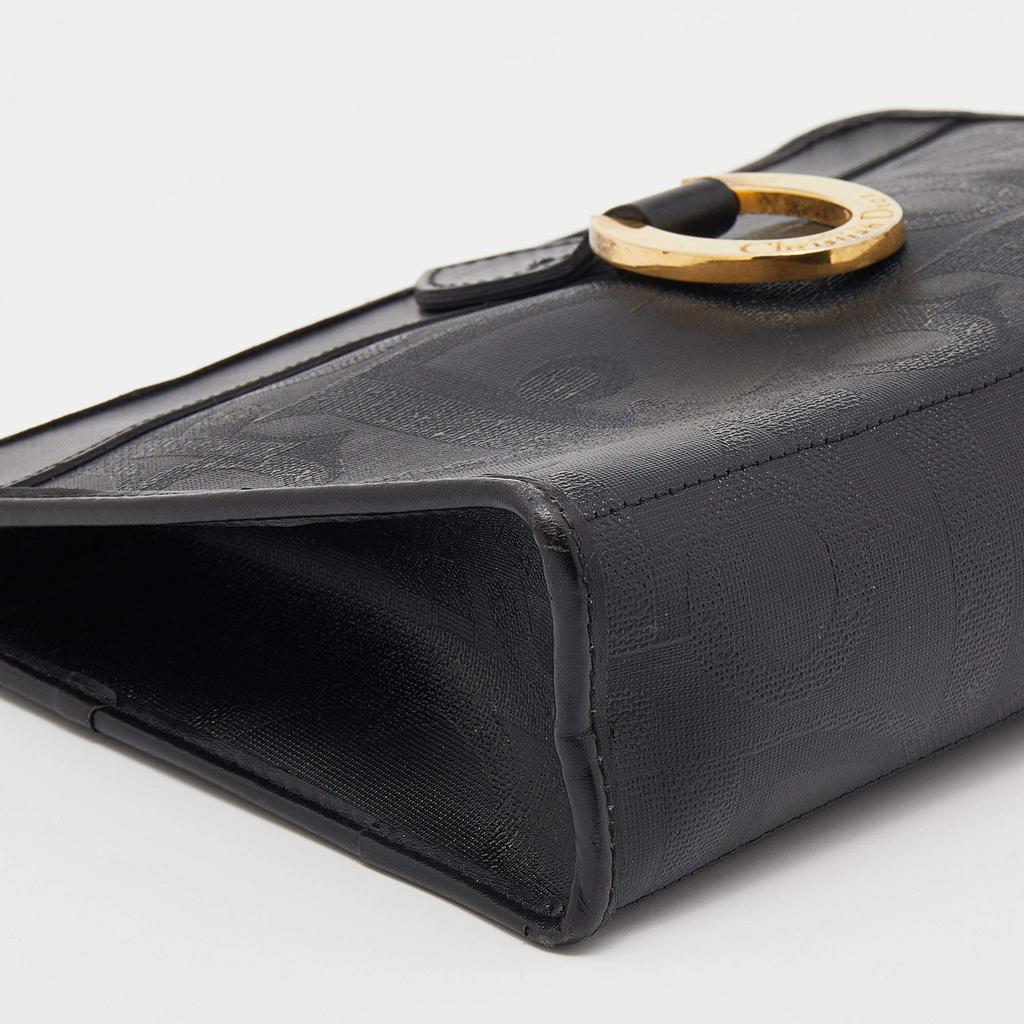 Dior Black Oblique Coated Canvas And Leather Clutch商品第10张图片规格展示