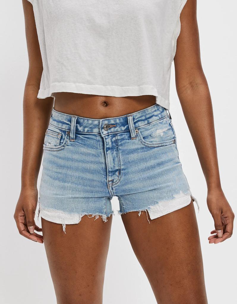 商品AE|AE Ne(x)t Level High-Waisted Denim Short Short,价格¥382,第1张图片