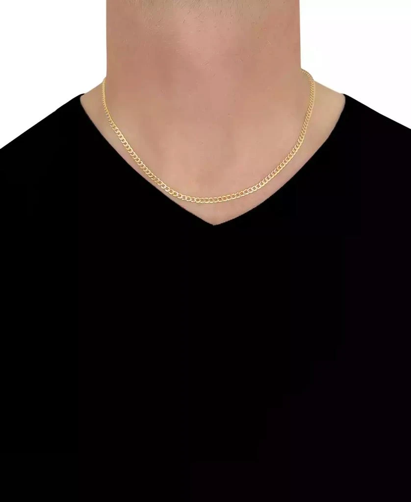 商品Italian Gold|20" Two-Tone Open Curb Link Chain Necklace (3-5/8mm) in Solid 14k Gold & White Gold,价格¥23826,第3张图片详细描述