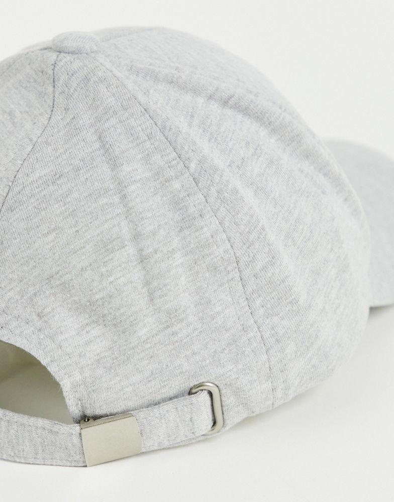 Reclaimed Vintage inspired unisex cap in grey marl with rainbow logo商品第4张图片规格展示