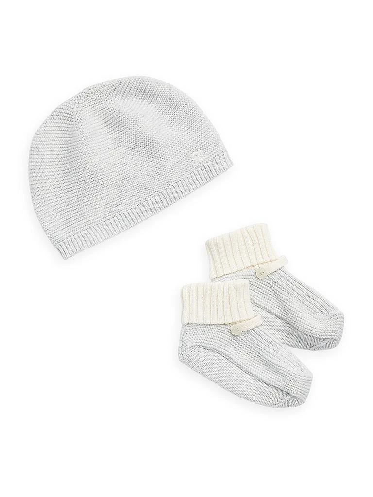 商品Ralph Lauren|Baby's Organic Cotton Hat & Booties Set,价格¥443,第1张图片