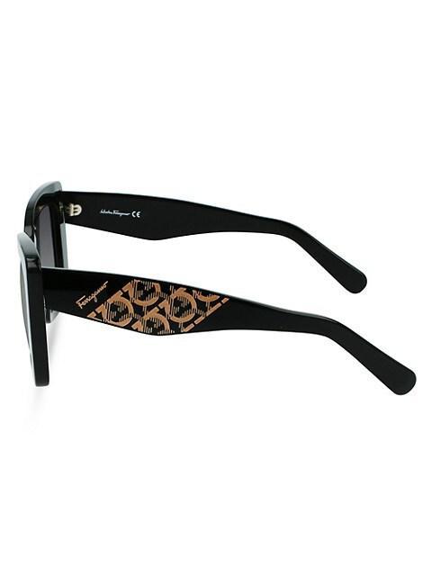 商品Salvatore Ferragamo|Gancini 52MM Butterfly Sunglasses,价格¥2455,第6张图片详细描述