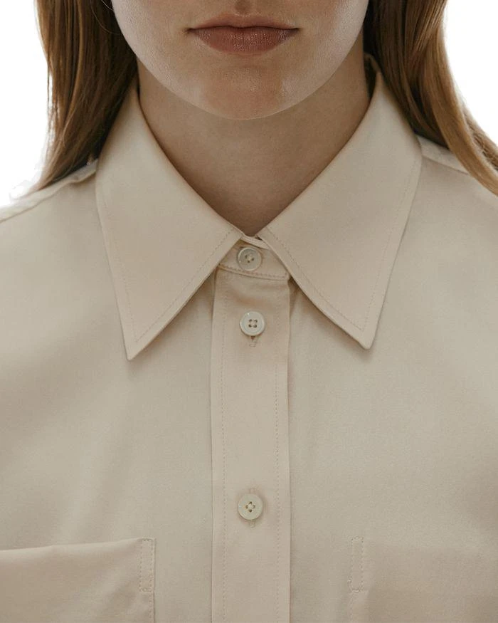 商品Helmut Lang|Core Stretch Silk Shirt,价格¥890,第3张图片详细描述