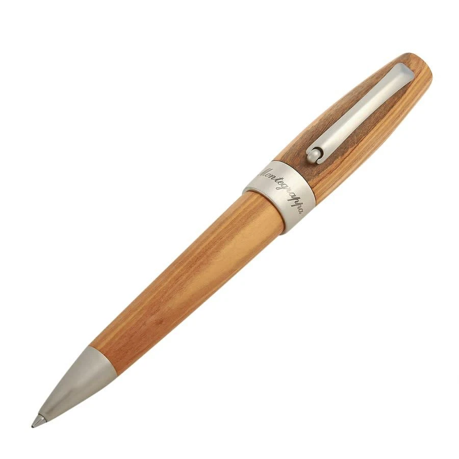商品Montegrappa|Heartwood Olive Wood and Stainless Steel Ballpoint Pen ISFOWBIO,价格¥1297,第1张图片