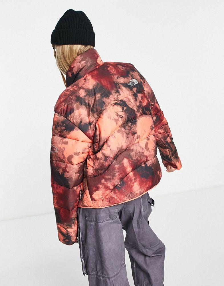 商品The North Face|The North Face NSE 2000 puffer jacket in orange ice dye print,价格¥1420,第4张图片详细描述