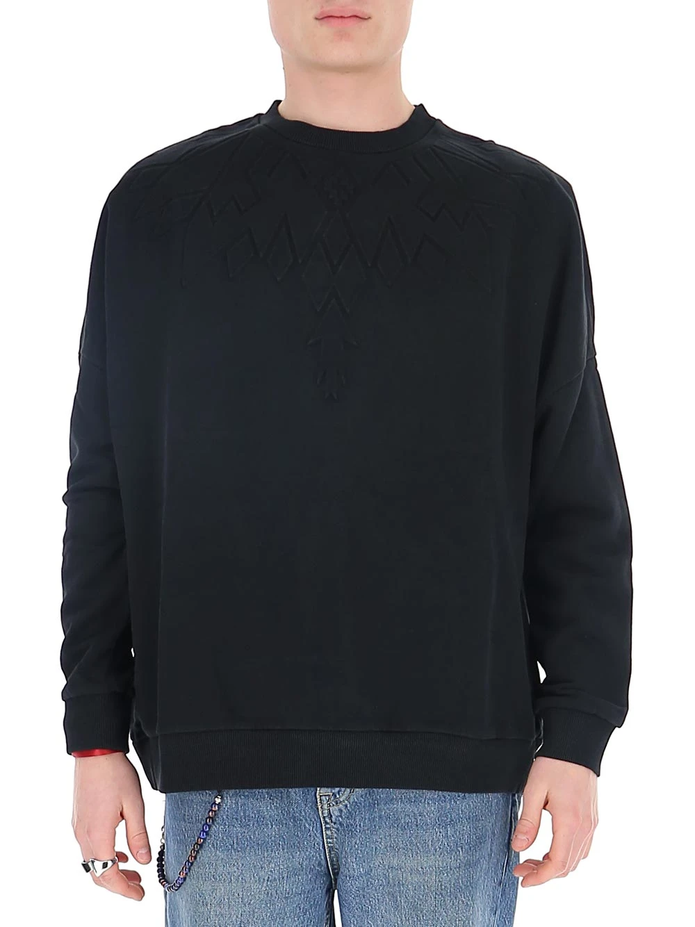 MARCELO BURLON 马克布龙 男士黑色棉质卫衣/帽衫 CMBA081R-20FLE001-1010 商品