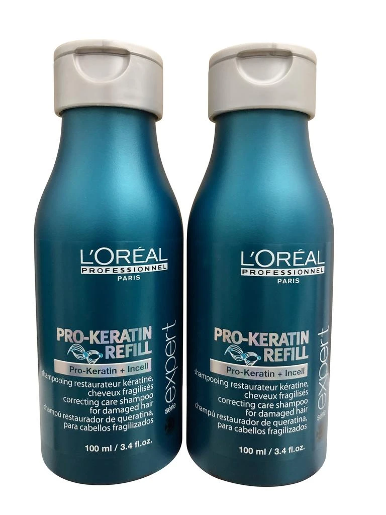 商品L'Oreal Paris|L'Oreal Pro Keratin Refill Travel Shampoo 3.4 OZ Set of Two,价格¥71,第1张图片