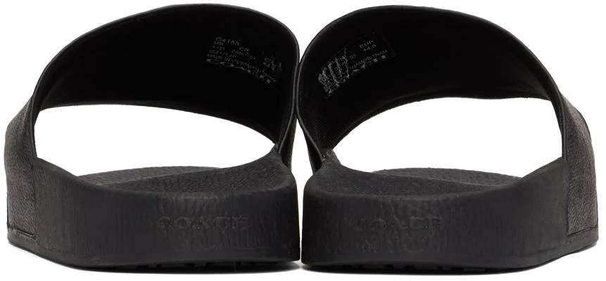商品Coach|Black & Grey Logo Slide Sandals,价格¥507,第4张图片详细描述