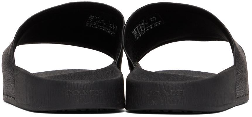 商品Coach|Black & Grey Logo Slide Sandals,价格¥704,第6张图片详细描述