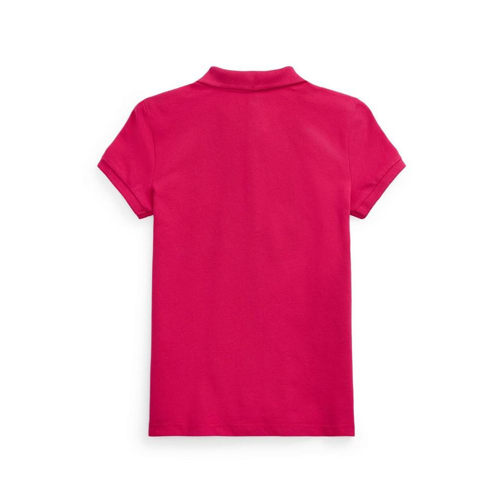商品Ralph Lauren|Big Girls Stretch Pique Polo Shirt,价格¥142-¥248,第4张图片详细描述