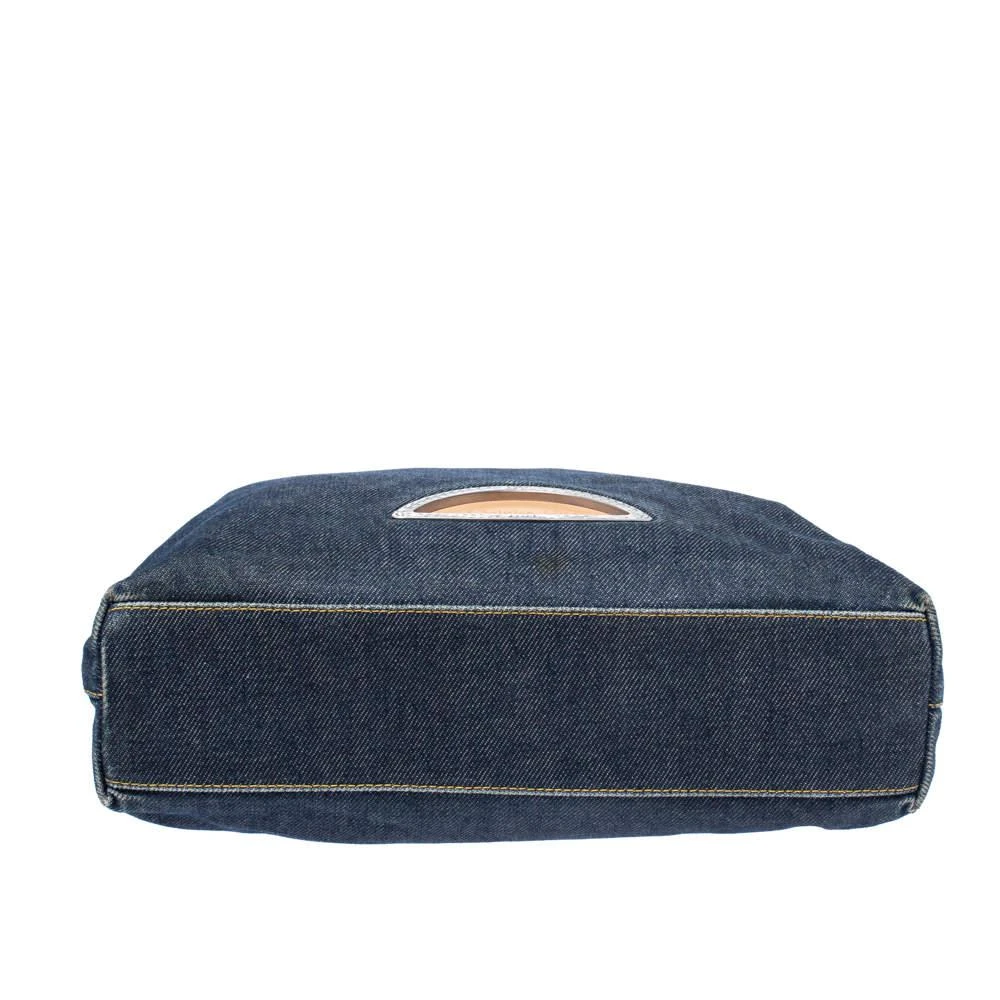 Dior Blue Denim and Leather Maris Pearl Tote 商品