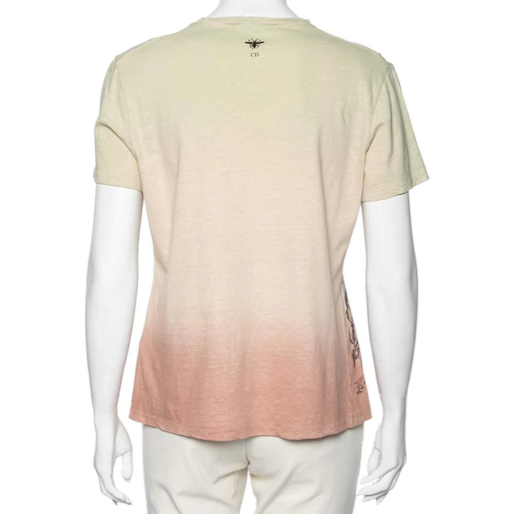 商品[二手商品] Dior|Dior Multicolored Ombre Cotton Printed Short Sleeve T-Shirt L,价格¥1457,第3张图片详细描述