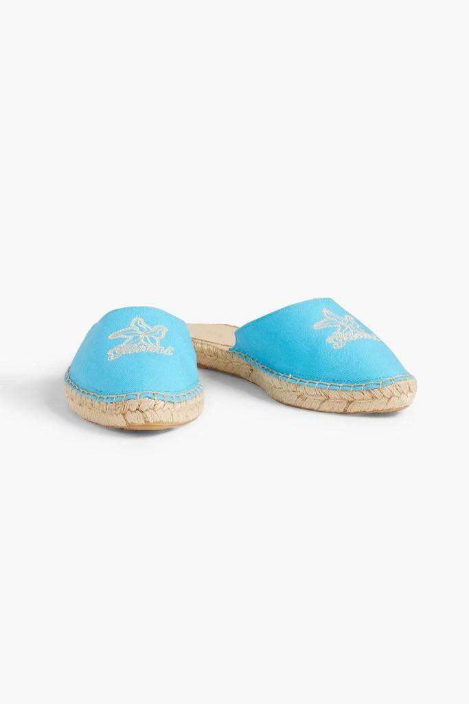 商品Ganni|Embroidered canvas espadrille slippers,价格¥209,第2张图片详细描述