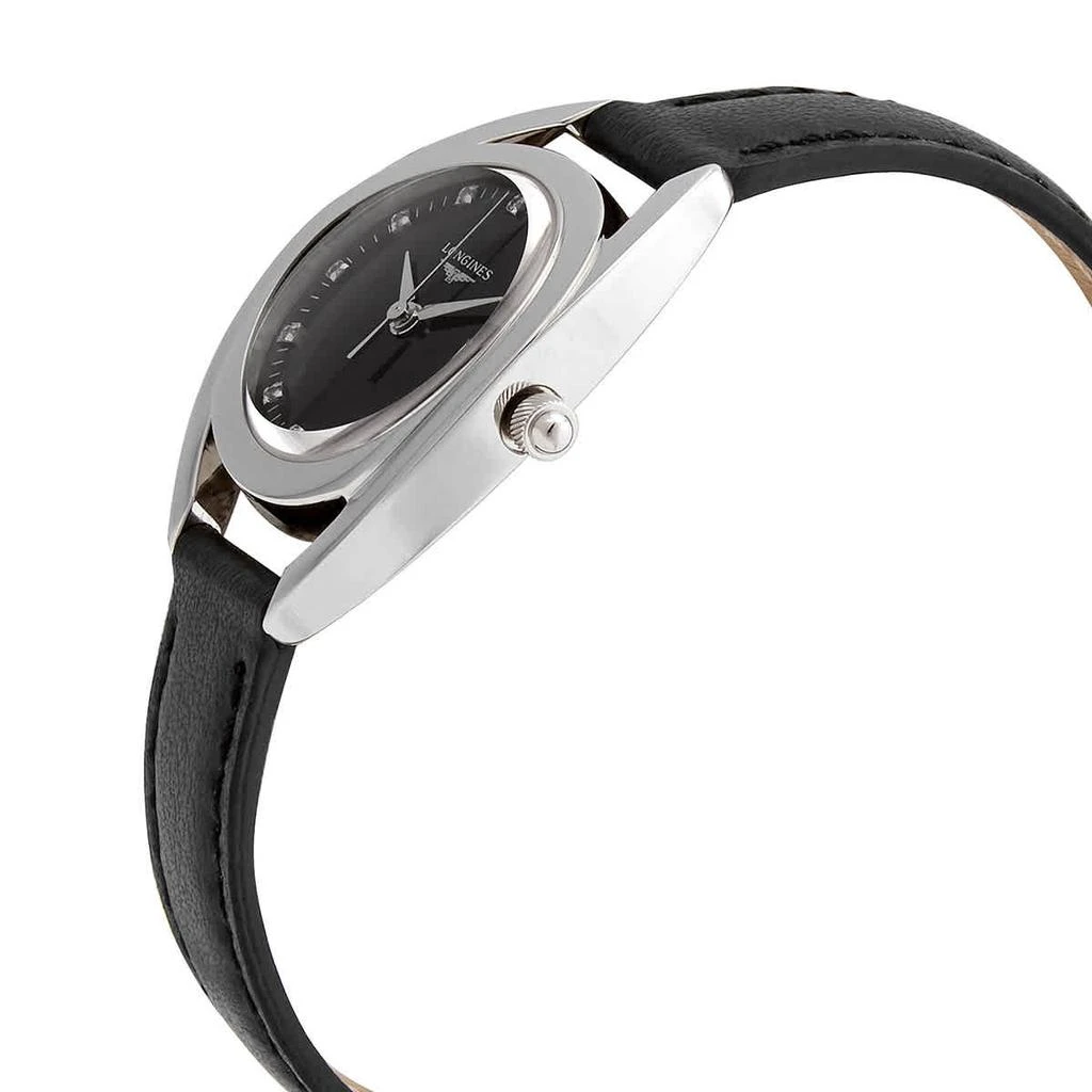 商品Longines|Equestrian Quartz Diamond Black Dial Ladies Watch L6.136.4.57.0,价格¥4025,第2张图片详细描述