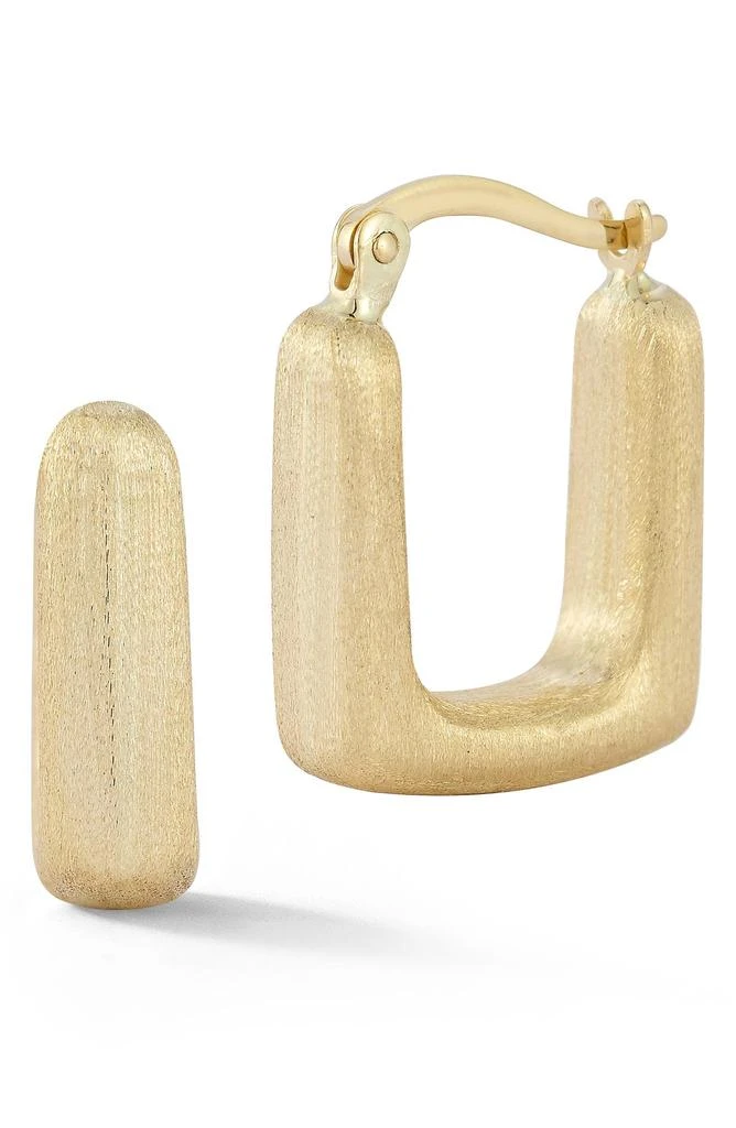 商品Ember Fine Jewelry|14K Yellow Gold Textured Square Hoop Earrings,价格¥3896,第1张图片