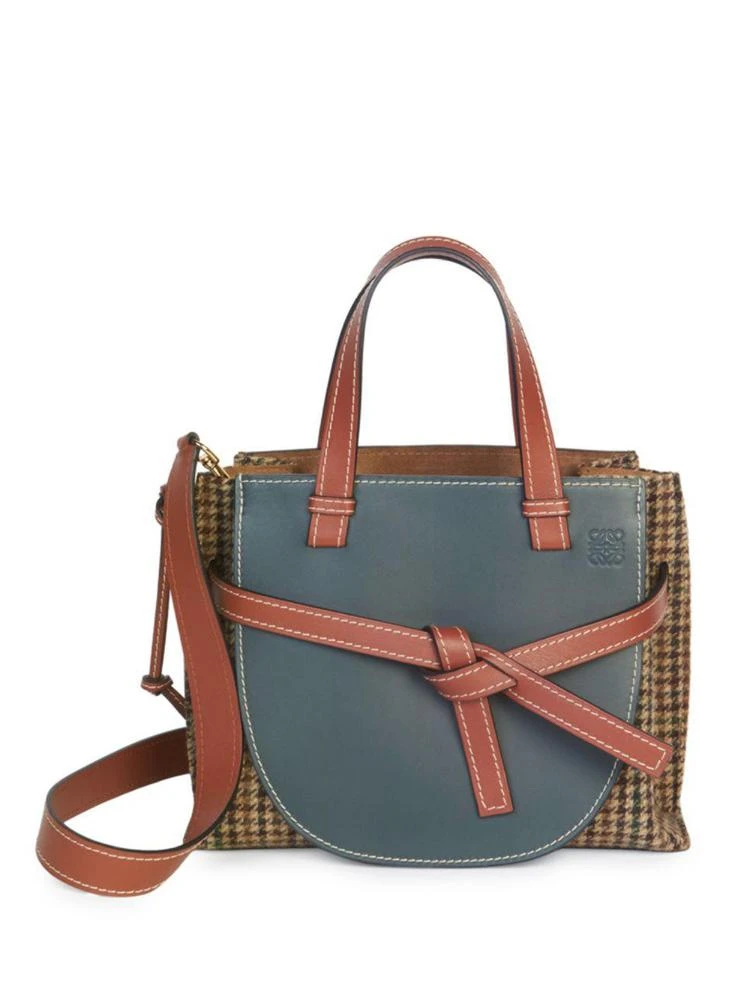 商品Loewe|Loewe - Tweed & Leather Gate Tote,价格¥12656,第1张图片