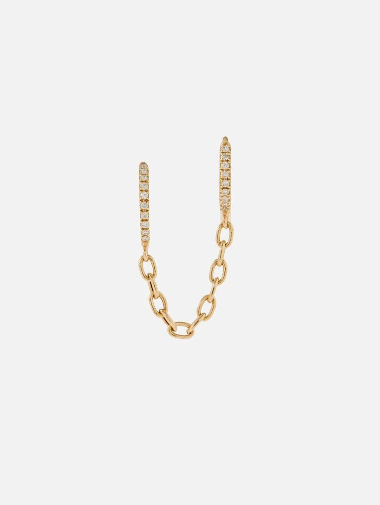 商品Zoe Chicco|Chain Hinge Pave Huggie Hoop,价格¥5556,第1张图片