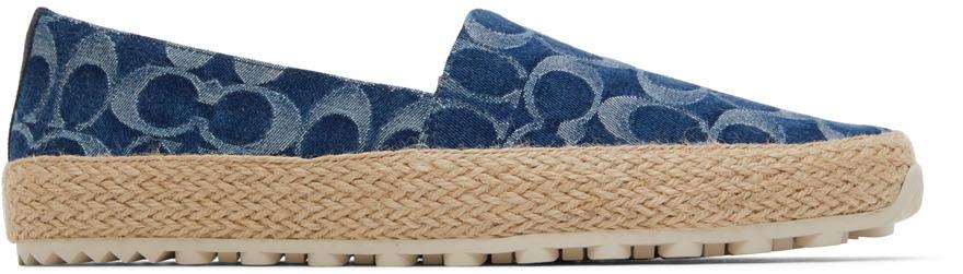 Navy Signature Denim Espadrilles商品第1张图片规格展示