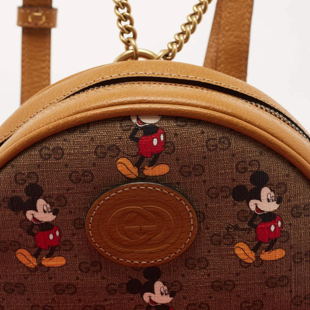 商品[二手商品] Gucci|Gucci x Disney Brown GG Supreme Canvas and Leather Mickey Mouse Round Backpack,价格¥4837,第5张图片详细描述