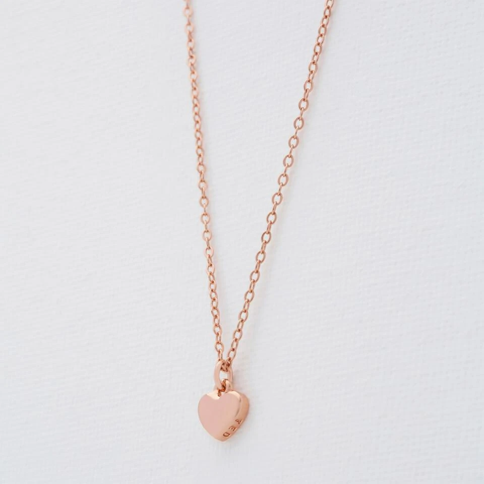 商品Ted Baker London|Ted Baker Women's Hara Tiny Heart Pendant Necklace - Rose Gold,价格¥197,第4张图片详细描述