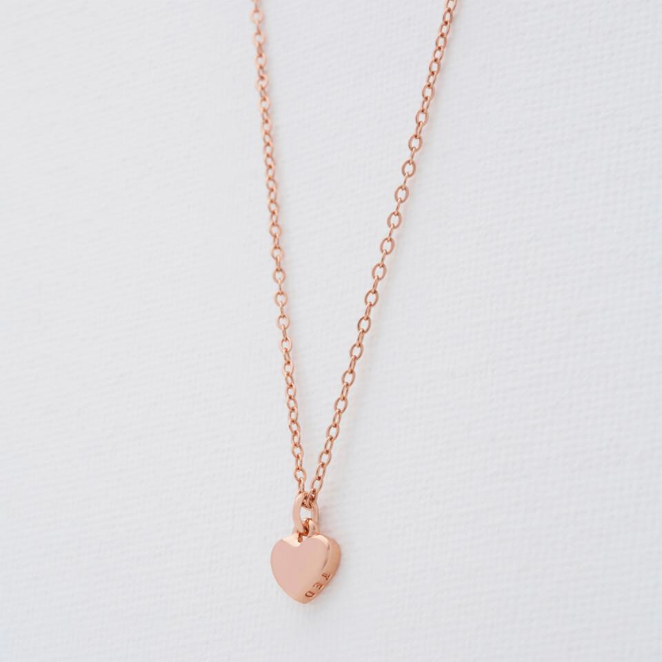商品Ted Baker London|Ted Baker Women's Hara Tiny Heart Pendant Necklace - Rose Gold,价格¥185,第6张图片详细描述