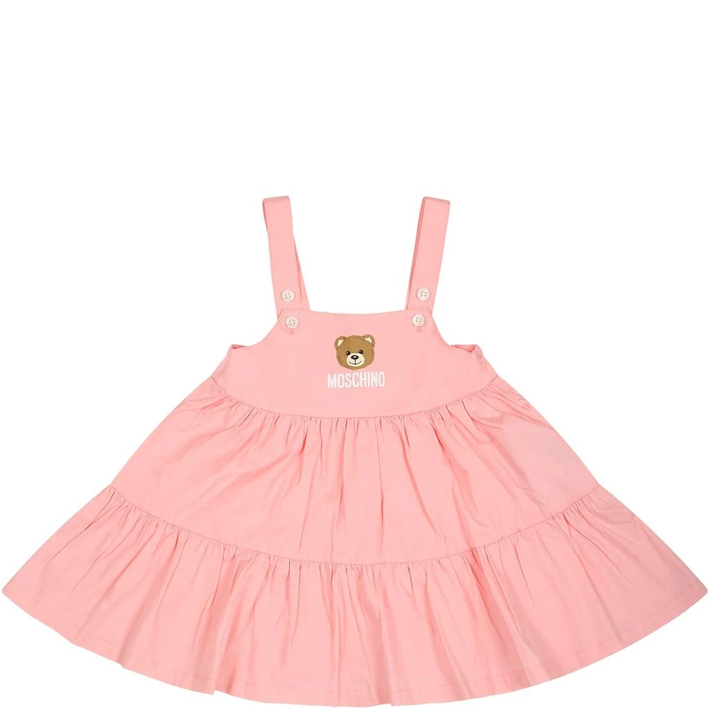 商品Moschino|Multicolor Suit For Baby Girl With Teddy Bear And Logo,价格¥1291,第2张图片详细描述