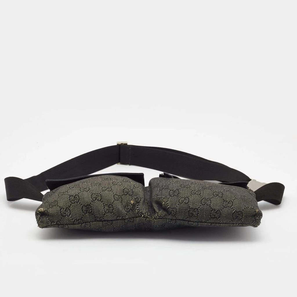 Gucci Black GG Denim and Leather Double Pocket Belt Bag 商品