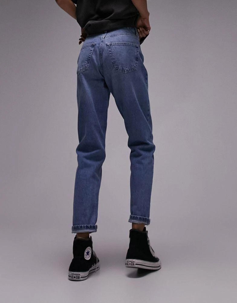 商品Topshop|Topshop Mom jeans in mid blue,价格¥232,第4张图片详细描述