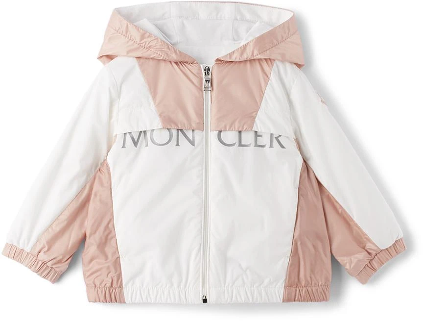 商品Moncler|Baby Pink & White Arilas Parka,价格¥2386,第1张图片