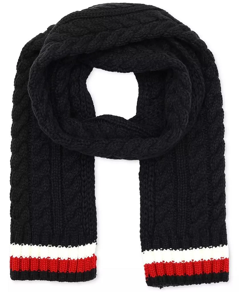 商品Tommy Hilfiger|Men's Cable Knit Global Stripe Scarf,价格¥532,第1张图片