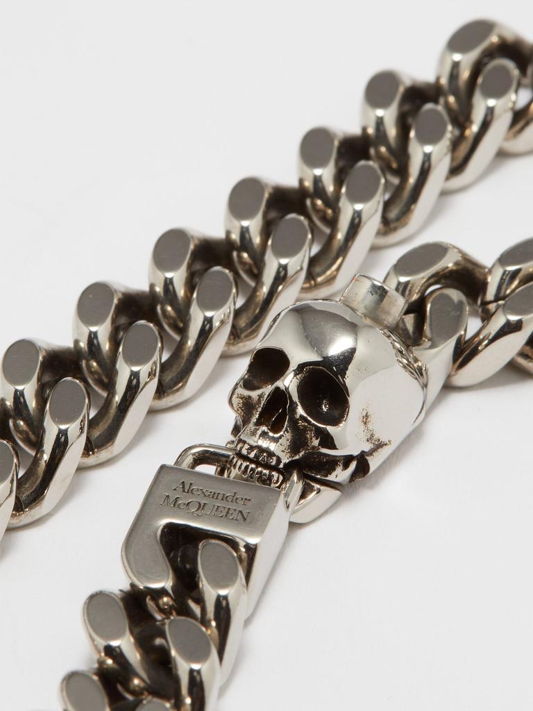 商品Alexander McQueen|Skull-clasp curb-chain bracelet,价格¥3081,第6张图片详细描述