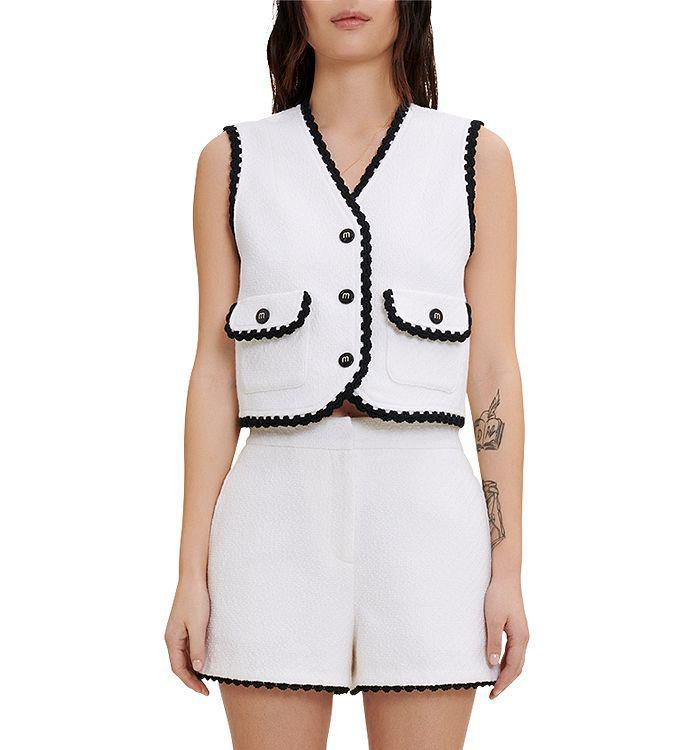 商品Maje|Vitosio Tweed Vest,价格¥1522,第3张图片详细描述