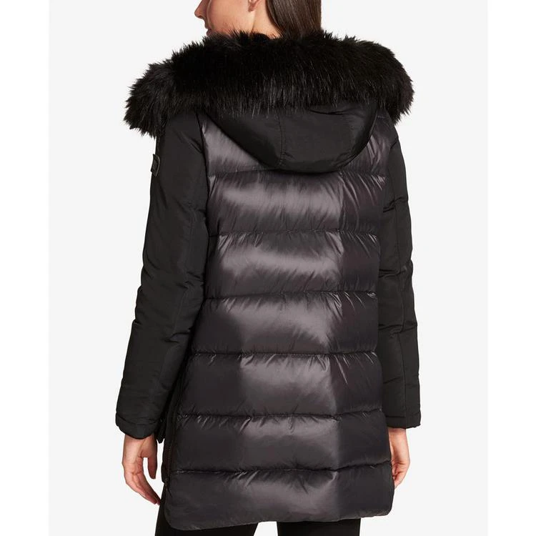 商品DKNY|Faux-Fur-Trim Quilted-Back Puffer Coat,价格¥1122,第5张图片详细描述