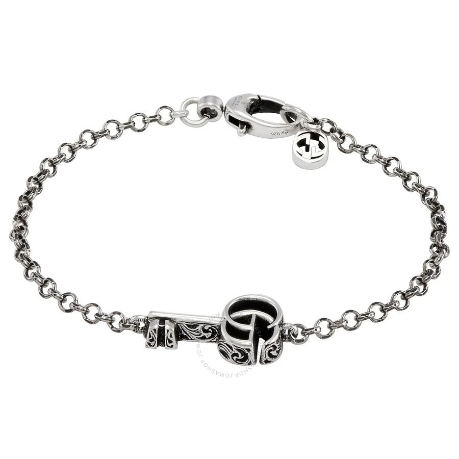 商品Gucci|Ladies 925-Sterling Silver Double G Key Bracelet,价格¥1898,第1张图片