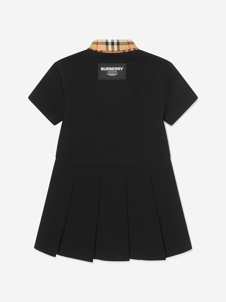 Burberry Black Girls Check Collar Sigrid Dress商品第4张图片规格展示