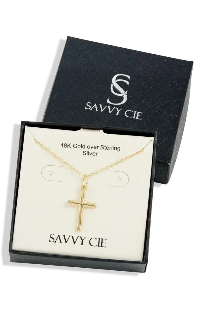 商品Savvy Cie Jewels|Cross Pendant Necklace,价格¥188,第1张图片