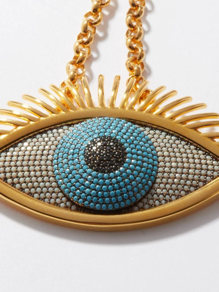 商品Begüm Khan|Eye layered 24kt gold-plated necklace,价格¥15086,第5张图片详细描述