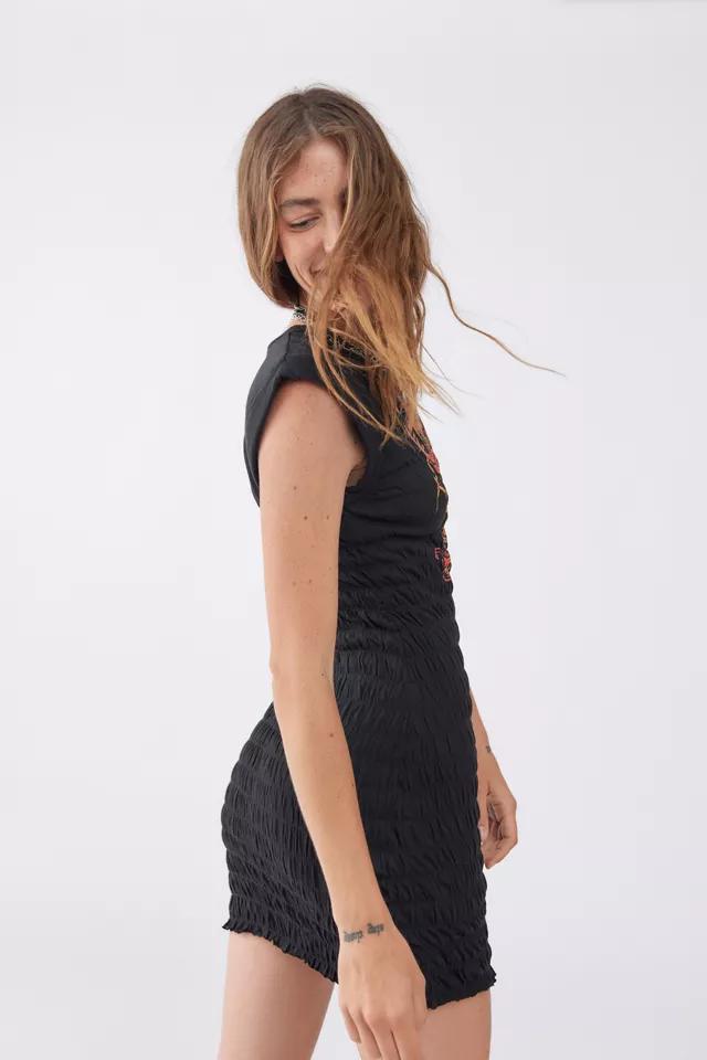 UO Tatum Smocked Mini Dress商品第5张图片规格展示