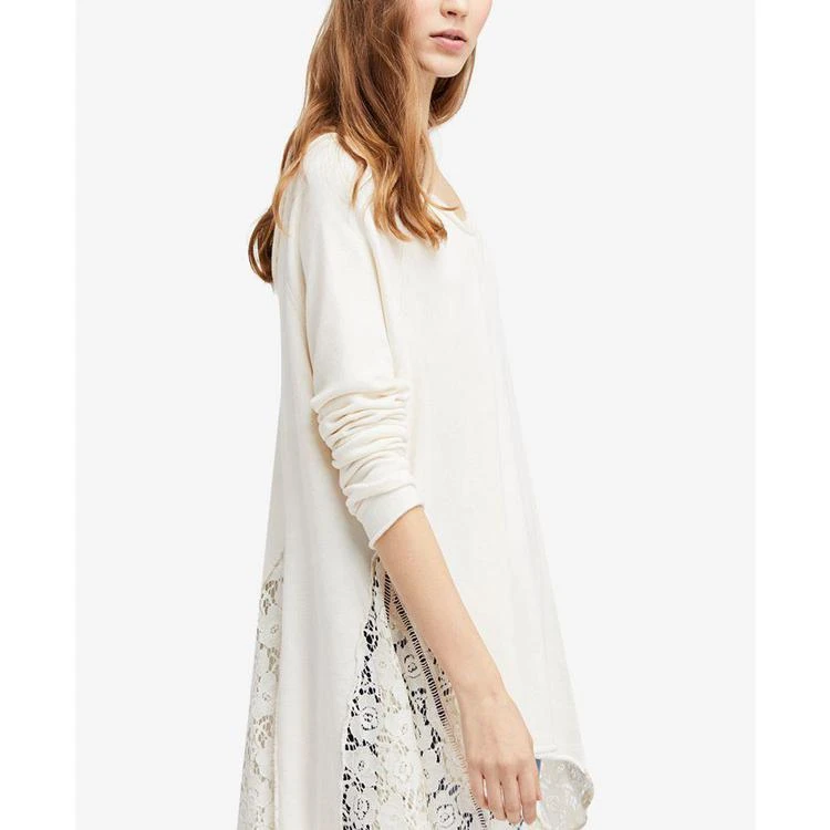 商品Free People|No Frills Cotton Lace-Inset Sweater,价格¥552,第1张图片