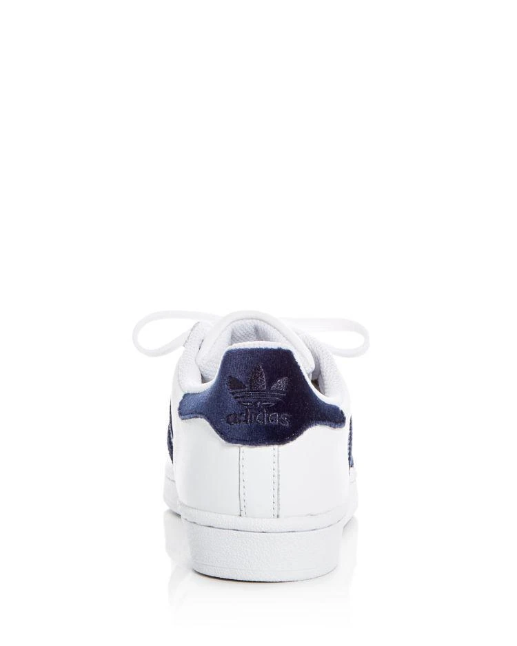 商品Adidas|Women's Superstar Leather & Velvet Lace Up Sneakers,价格¥593,第4张图片详细描述