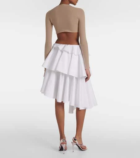 商品Alaïa|Spiral荷叶边迷你半身裙,价格¥15173,第3张图片详细描述