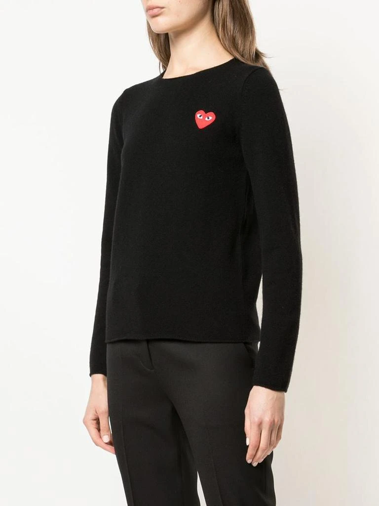 商品Comme des Garcons|COMME DES GARÇONS Wool embroidered heart sweater,价格¥1853,第3张图片详细描述