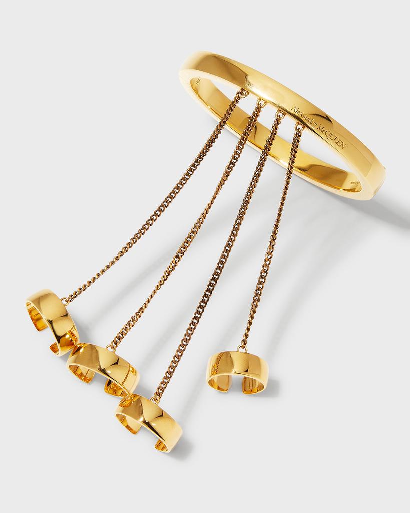 4-Ring Connector Bracelet, Gold商品第1张图片规格展示